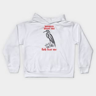 Women Want Me - Fish Fear Me Kids Hoodie